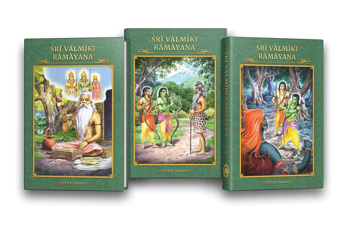 Sri Valmiki Ramayana (Canto 1 - Bala-kanda in 3 Volumes) Hardcover | Original Sanskrit Text, Roman Transliteration, English Translation - main product image