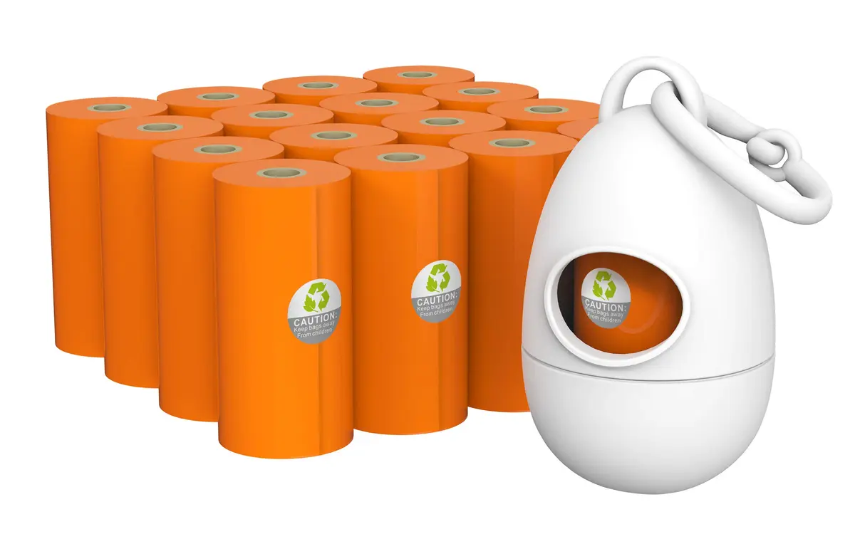 TUG Dog Waste Bag Dispenser with Poop Bags, White, 17 Rolls | Leak-Proof, Eco-Friendly, Large Size - view 2