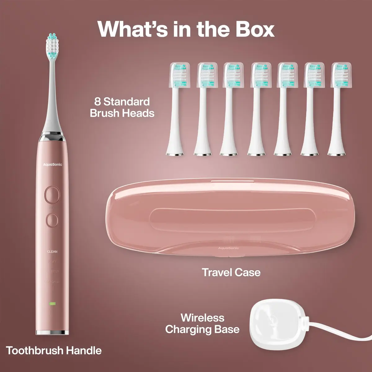 Aquasonic Vibe Series Ultra-Whitening Toothbrush – ADA Accepted Electric Toothbrush 1 Count (Pack of 1) | 40,000 VPM Motor & Wireless Charging - view 7