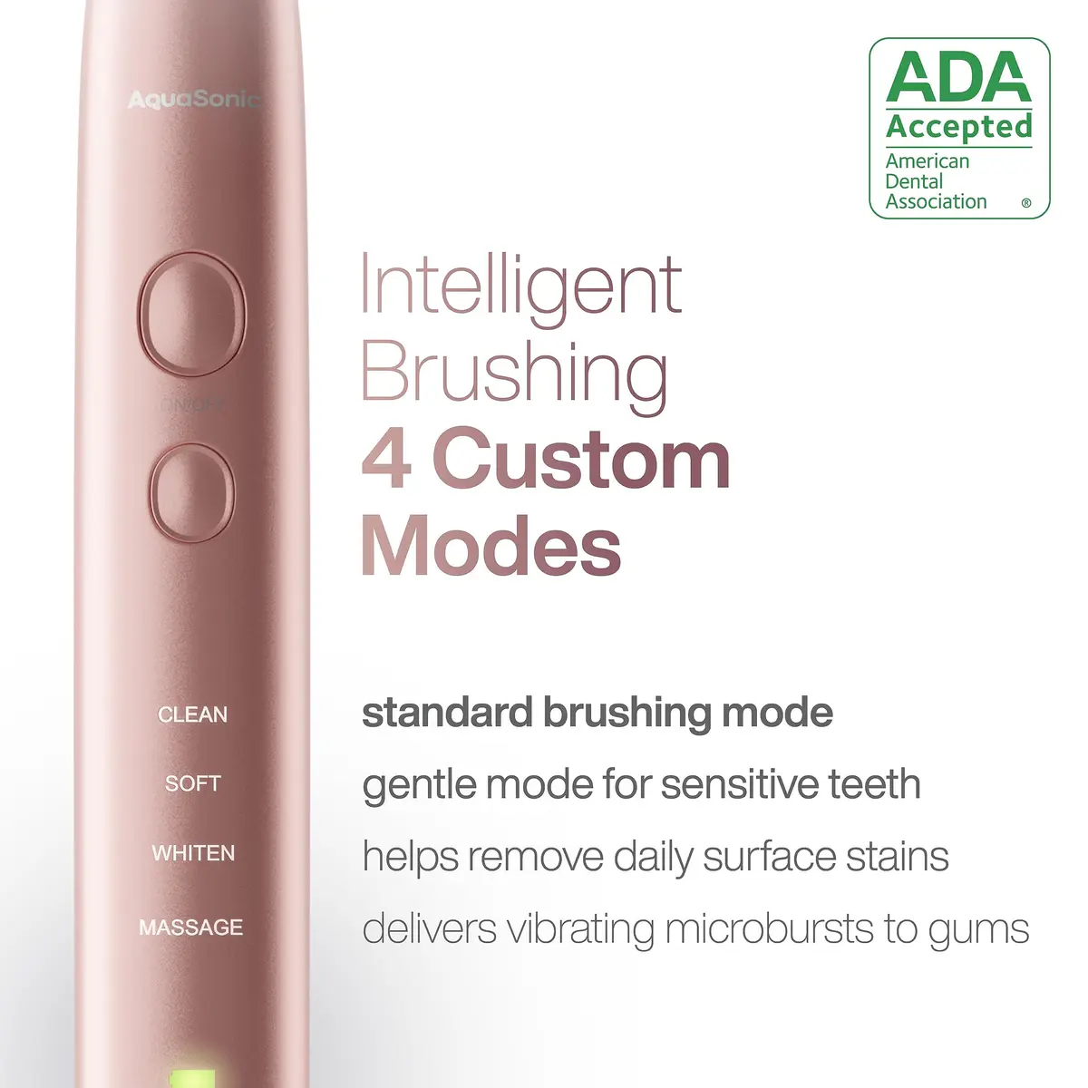 Aquasonic Vibe Series Ultra-Whitening Toothbrush – ADA Accepted Electric Toothbrush 1 Count (Pack of 1) | 40,000 VPM Motor & Wireless Charging - view 4