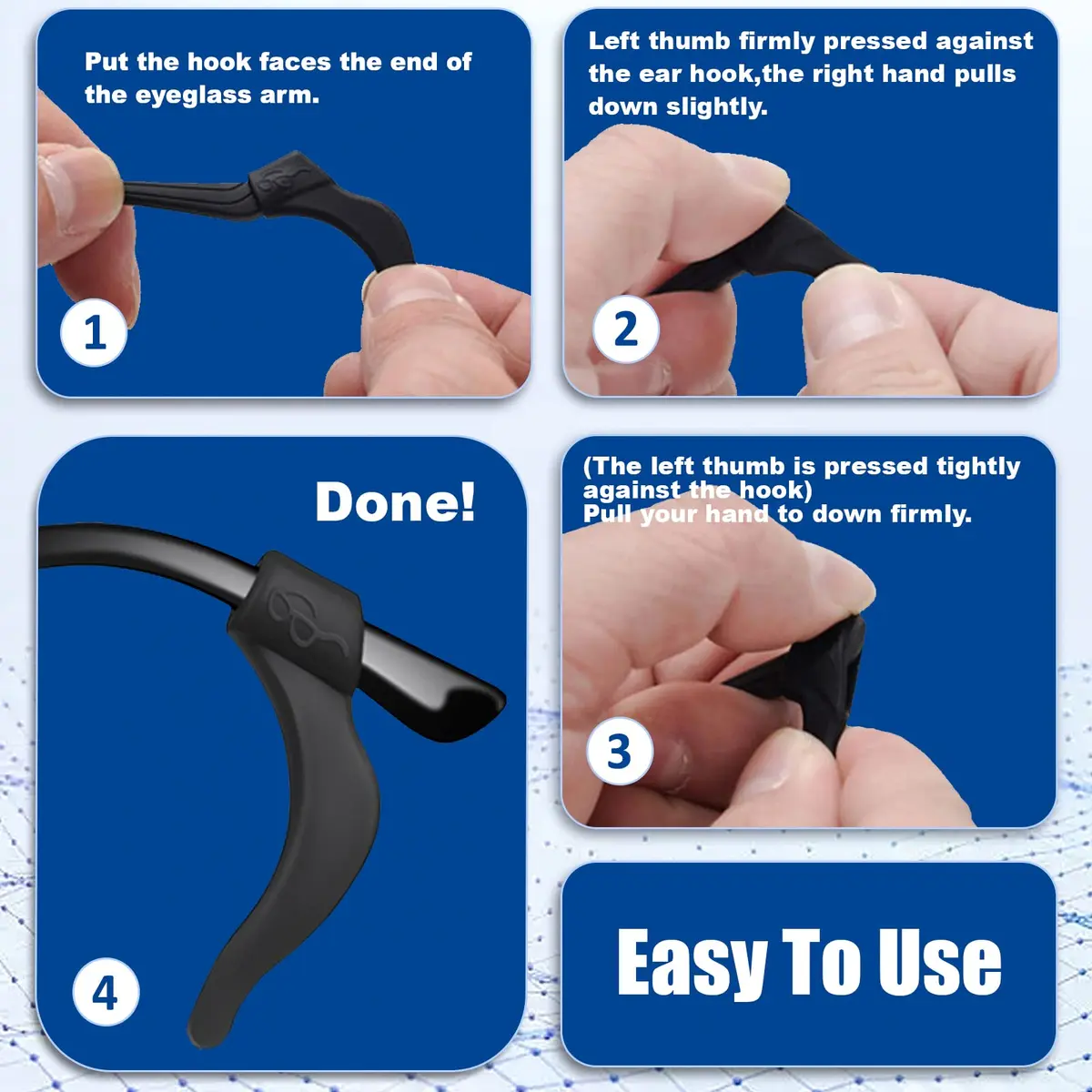 SMARTTOP Silicone Eyeglass Ear Grip 20 Pairs | Anti-Slip, Comfortable, Unisex - view 4