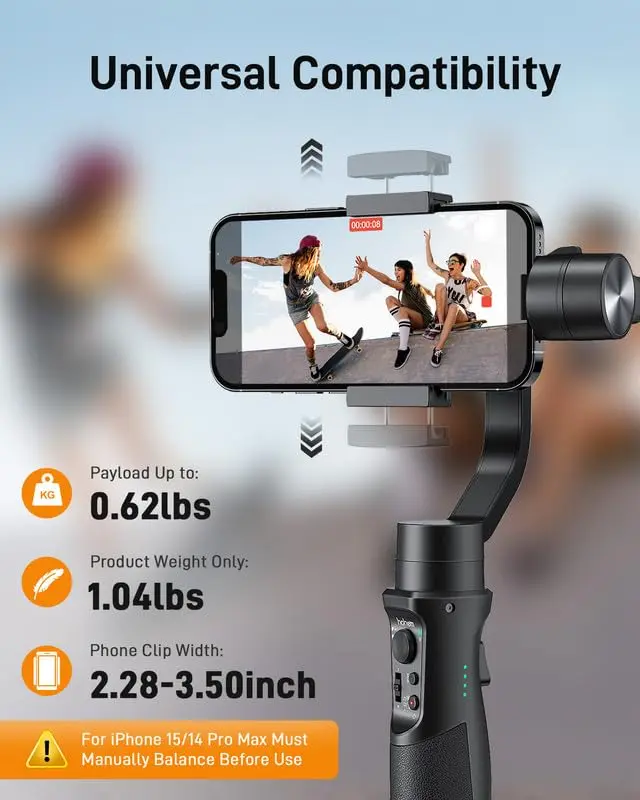 Hohem iSteady Mobile Plus Phone Gimbal with Ultra-Wide-Angle Mode | 3-Axis Stabilizer for Smooth Video Capture - view 10