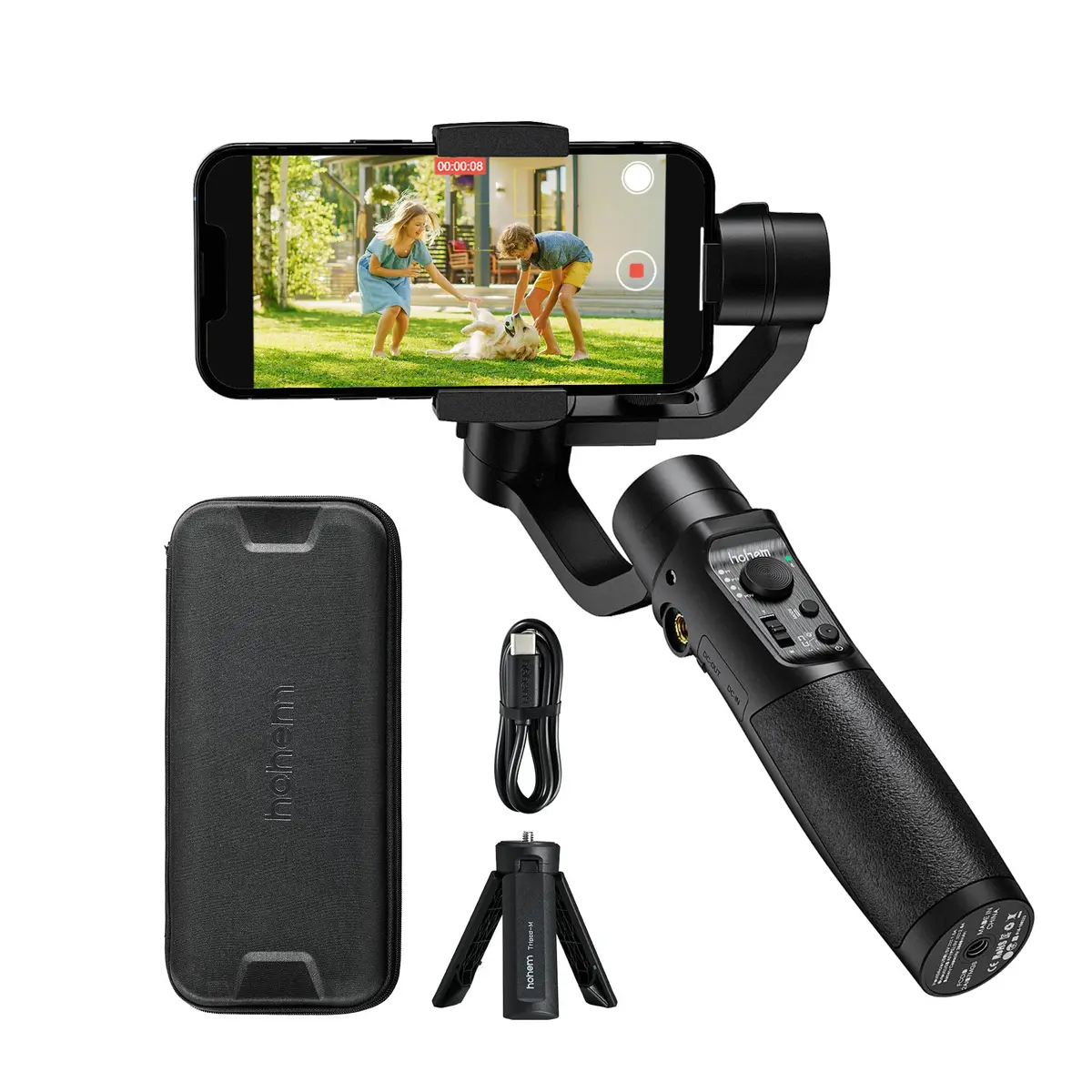 Hohem iSteady Mobile Plus Phone Gimbal with Ultra-Wide-Angle Mode | 3-Axis Stabilizer for Smooth Video Capture - main product image