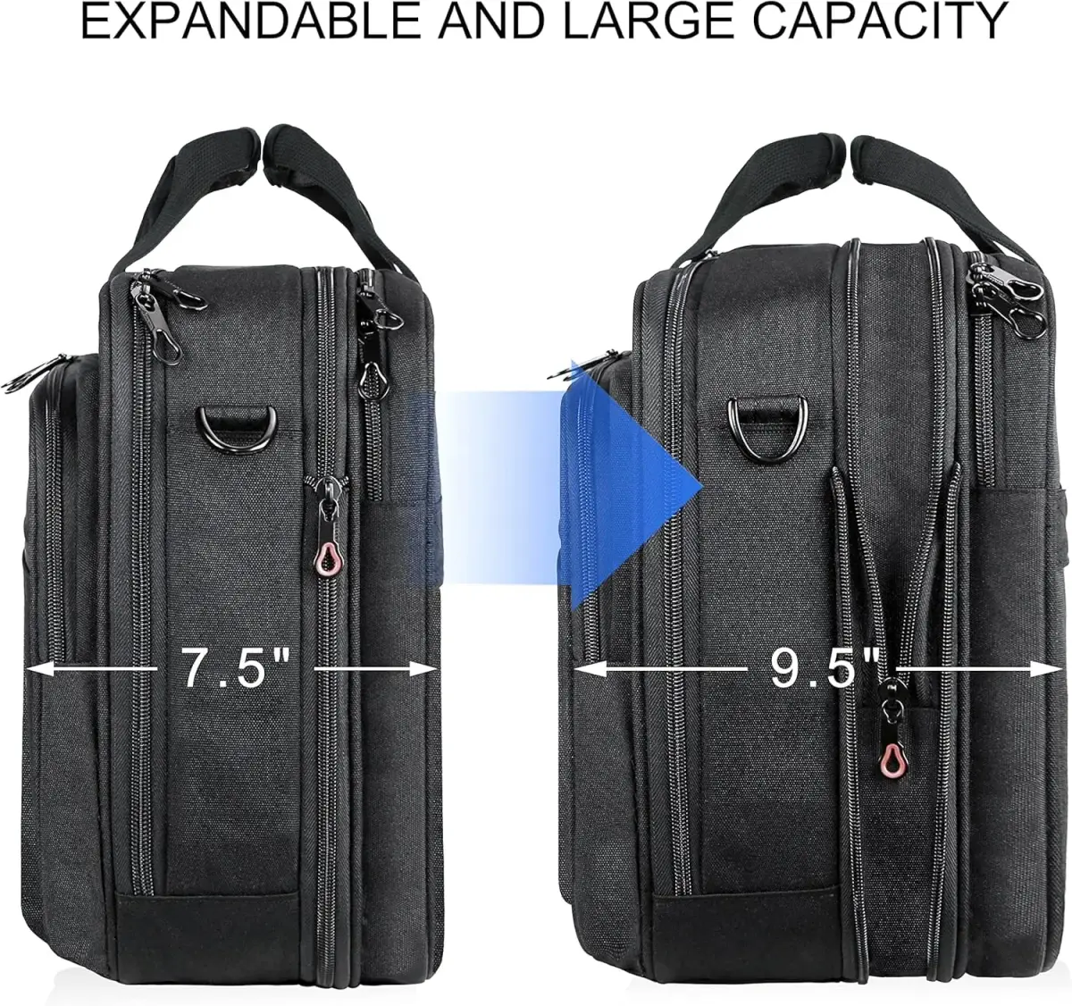 KROSER 17.3 Inch Laptop Computer Bag | Water-Repellent Briefcase with RFID Protection - view 3
