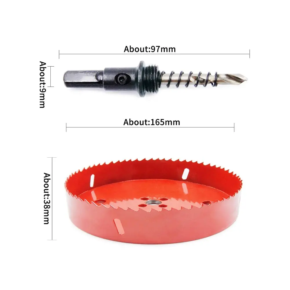Laiwei Hole Saw Drill Bit 6-1/2" (165mm) | High-Speed Bi-Metal Cutter for Wood & PVC - view 3