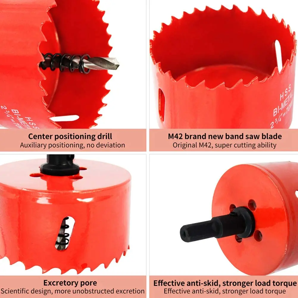 Laiwei Hole Saw Drill Bit 6-1/2" (165mm) | High-Speed Bi-Metal Cutter for Wood & PVC - view 4