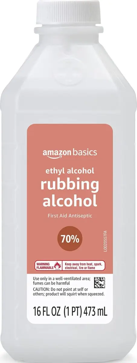 Amazon Basics 70% Ethyl Rubbing Alcohol Antiseptic 473ml (16 Fl Oz) | For Cuts, Scrapes, and Burns - main product image