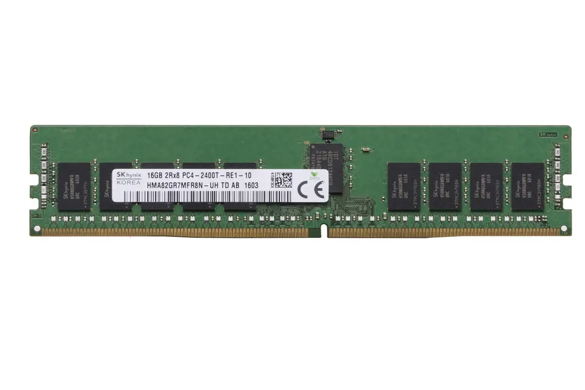 SK Hynix 16GB DDR4-2400 ECC RDIMM Server Memory | 2Rx8 PC4-19200T-R CL17 - main product image