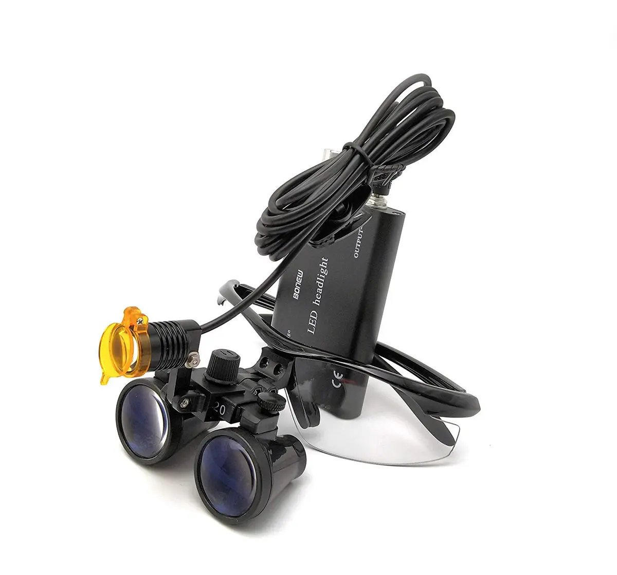 EAST 3.5X 420mm Surgical Binocular Loupes & LED Head Light | Optical Glass, 15000+ Lux, 5+ Hour Battery (Black) - view 4