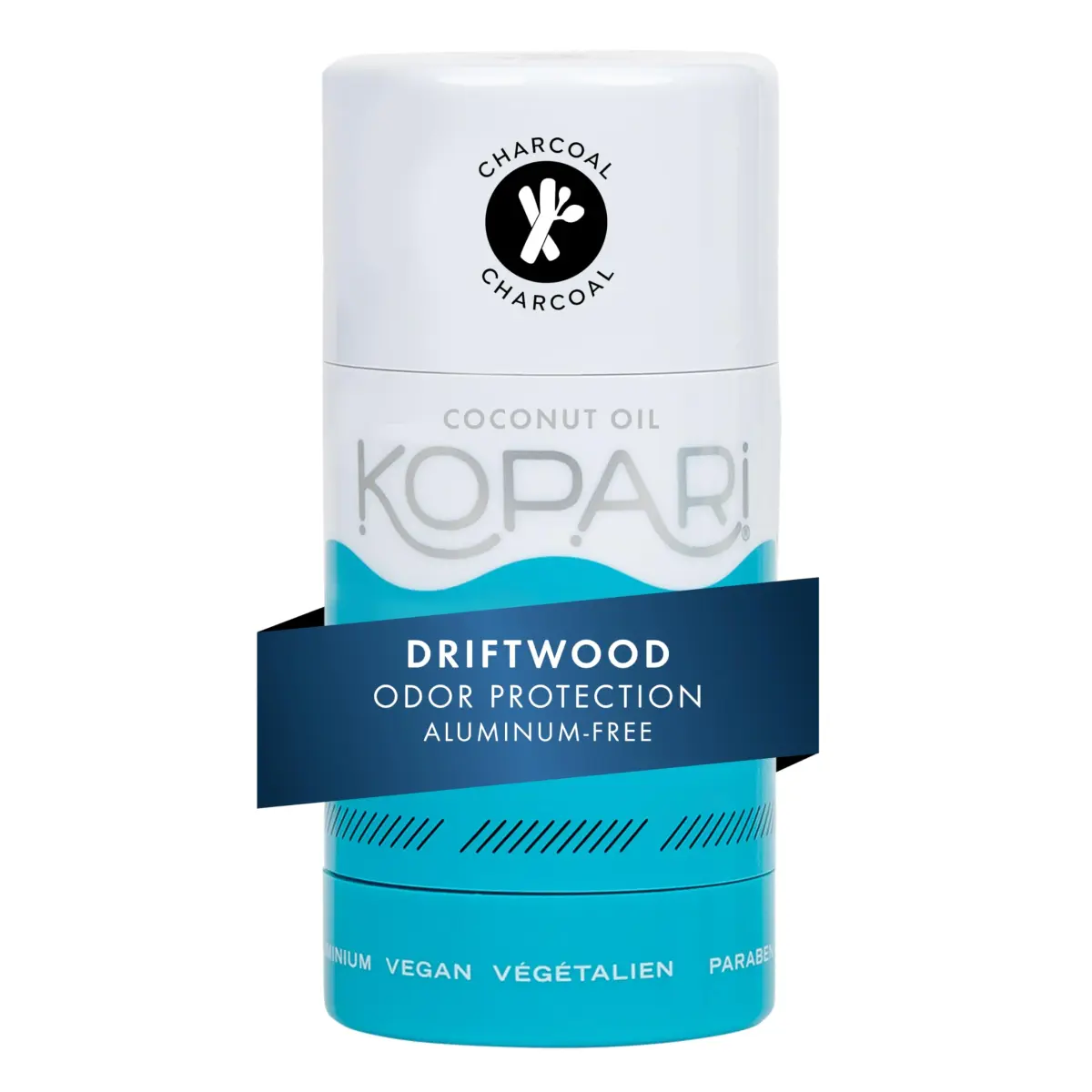 Kopari Aluminum Free Coconut Deodorant Driftwood Charcoal 59ml (2 Fl Oz) | Plant-Based Odor Protection - main product image