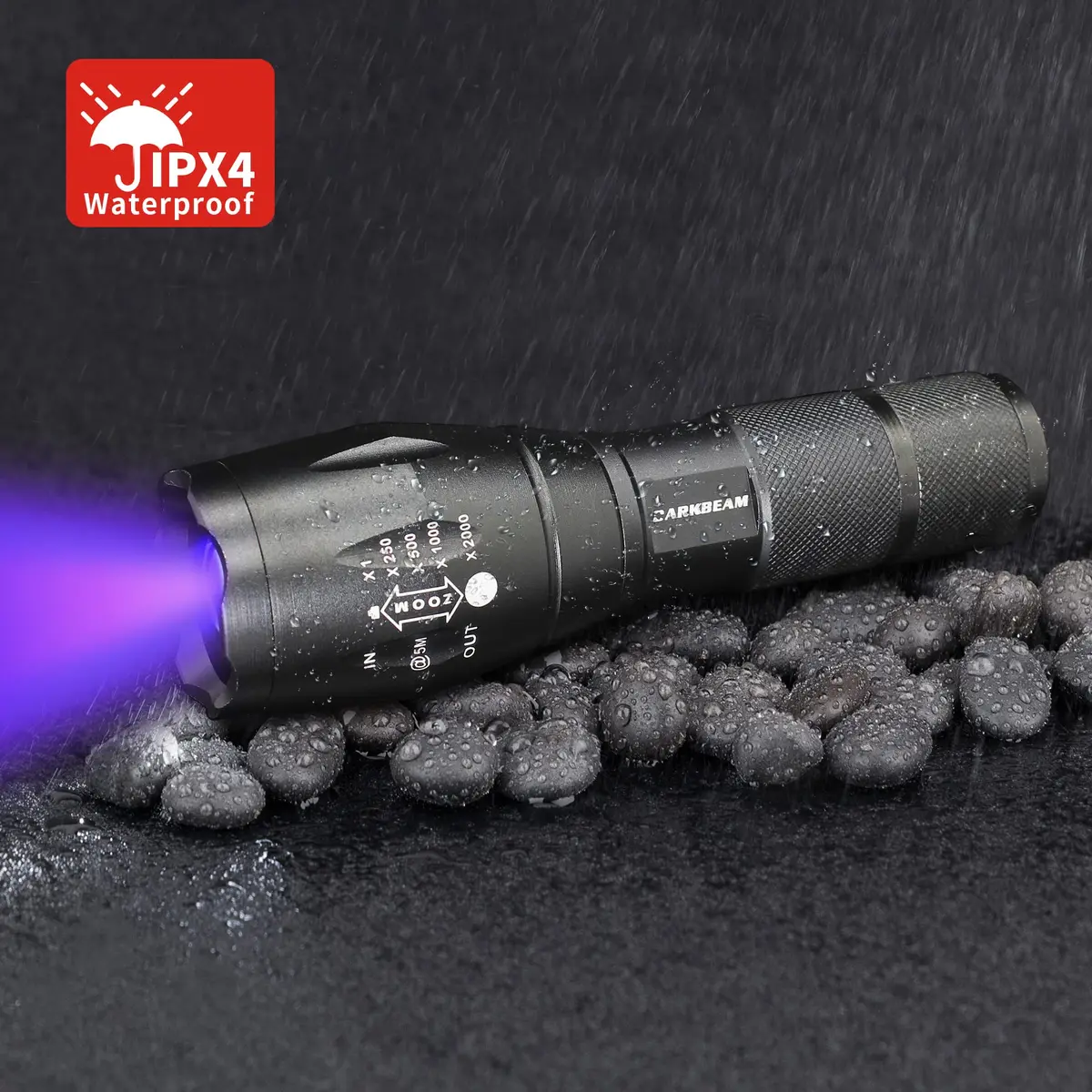 DARKBEAM UV 365nm & 395nm Dual Black Light Woods lamp Blacklight Flashlight | Detects Stains & Currency - view 8