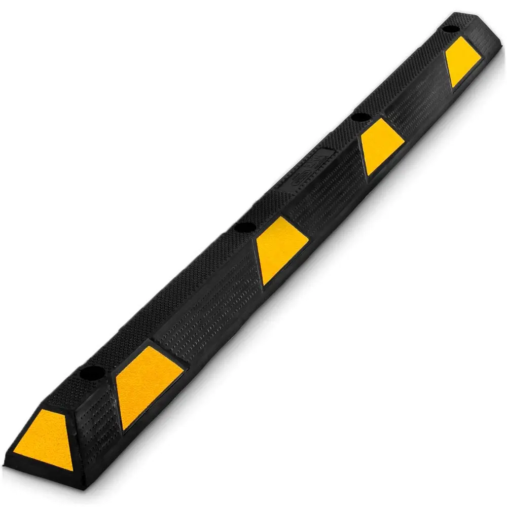 Pyle Heavy Duty Rubber Parking Lot Stopper 72 Inch | Extra Wide Vehicle Wheel Stop for Garage & Driveway - main product image