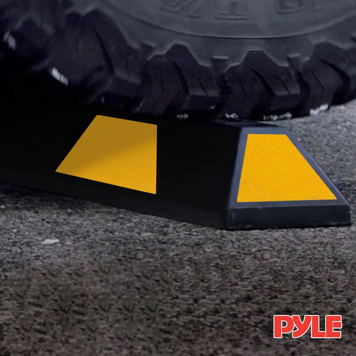 Pyle Heavy Duty Rubber Parking Lot Stopper 72 Inch | Extra Wide Vehicle Wheel Stop for Garage & Driveway - view 5