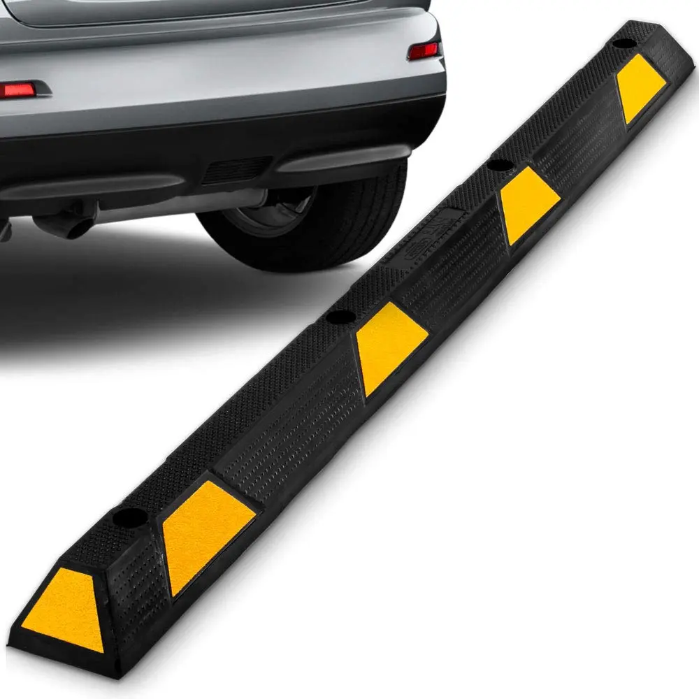 Pyle Heavy Duty Rubber Parking Lot Stopper 72 Inch | Extra Wide Vehicle Wheel Stop for Garage & Driveway - view 6