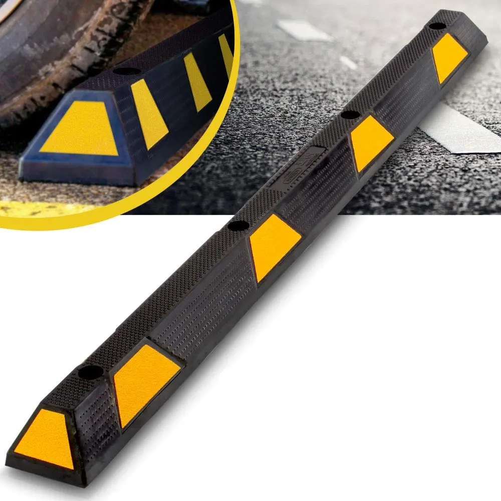 Pyle Heavy Duty Rubber Parking Lot Stopper 72 Inch | Extra Wide Vehicle Wheel Stop for Garage & Driveway - view 9