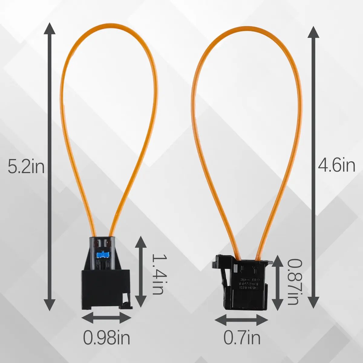 kithing MOST Optical Fiber Loop Bypass Adapter 2-Pack | Diagnose Car Fiber Optic Network Issues - view 5