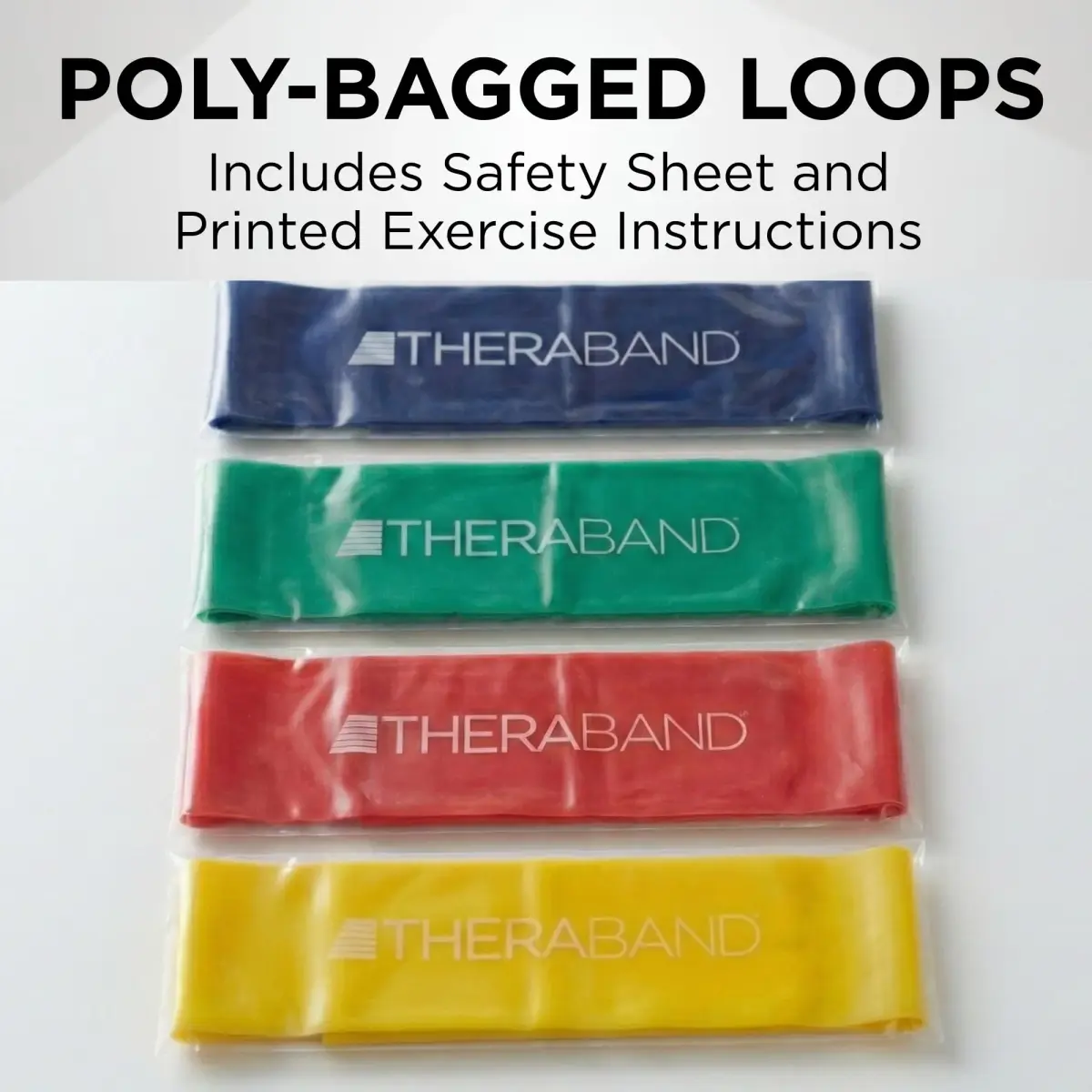 THERABAND Resistance Band Loop Set, 4-Piece, 8" x 3" | 4 Resistance Levels for Full Body Workouts - view 9