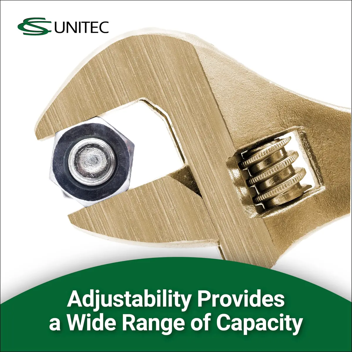CS Unitec 18in Aluminum Bronze Adjustable Wrench | Non-Sparking, Non-Magnetic, Corrosion-Resistant Tool - view 5