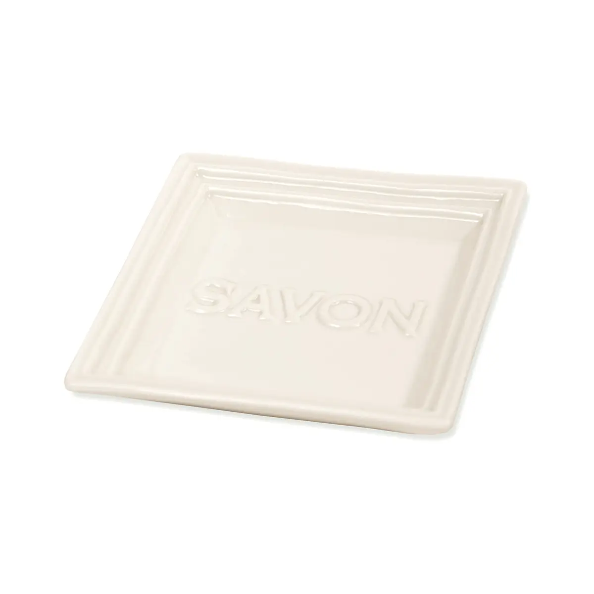 Pre de Provence Marseille Olive Oil Ceramic Soap Dish | Classic French Design, Keeps Bar Dry, 4.3" Square - view 2