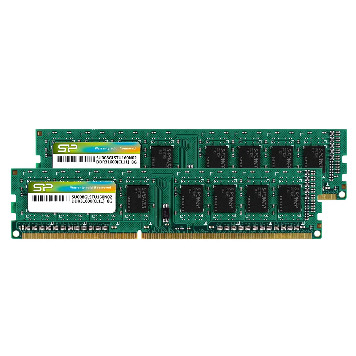 SP Silicon Power DDR3 16GB (2x8GB) 1600MHz Unbuffered UDIMM for Desktop | Low Power, High Compatibility - main product image