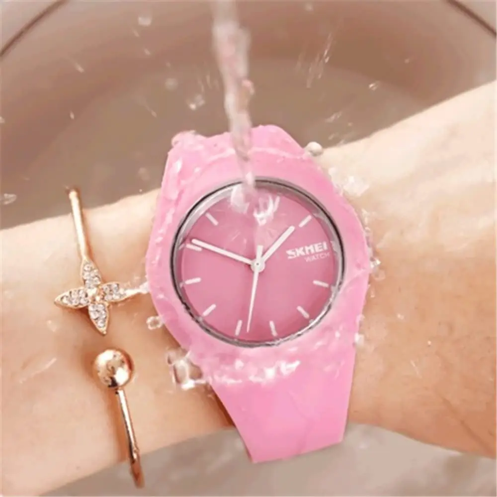 Gosasa Pink Women's Silicone Strap Watch 40mm | 30M Waterproof, Minimalist Design - view 5