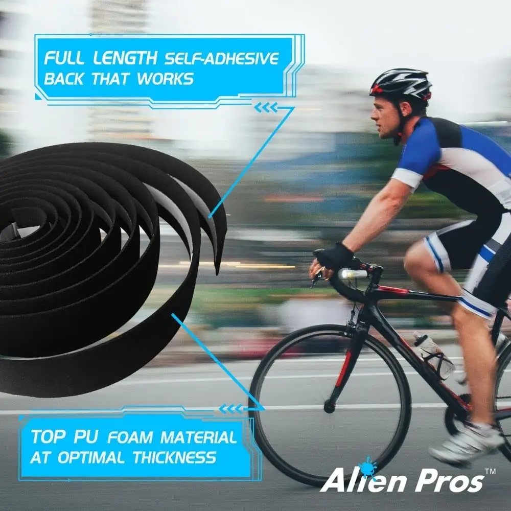 ALIEN PROS Red EVA Bike Handlebar Tape Set of 4 - 200cm (78.7") x 3cm (1.18") x 3mm (0.11") | Grips & Comfort for All Weather - view 3