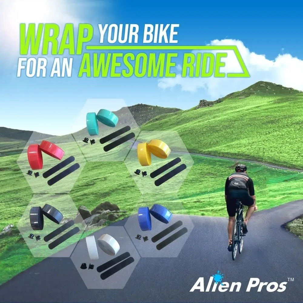 ALIEN PROS Red EVA Bike Handlebar Tape Set of 4 - 200cm (78.7") x 3cm (1.18") x 3mm (0.11") | Grips & Comfort for All Weather - view 4