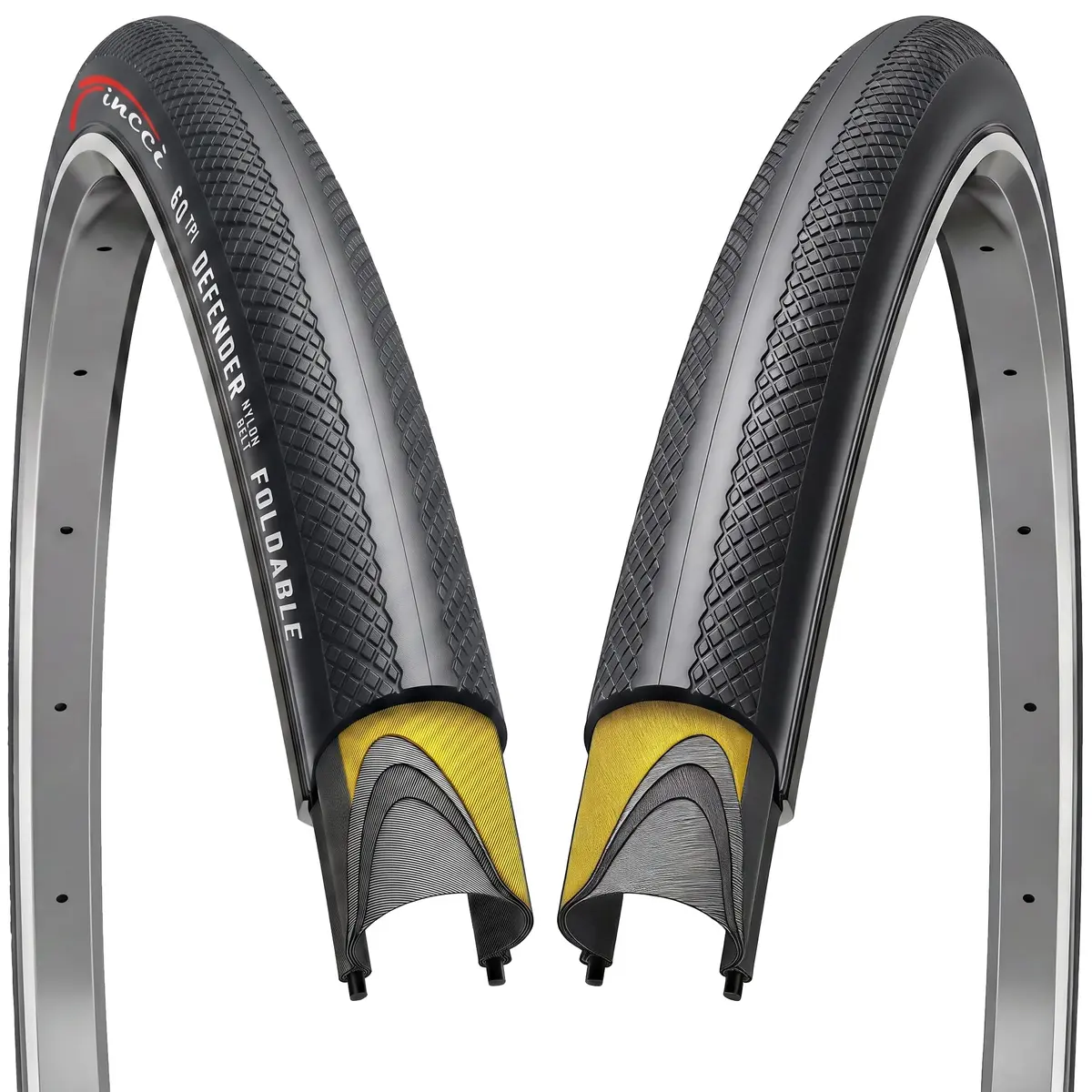 Fincci 700x28c Road Bike Tires | Foldable Tyres with 1mm Anti Puncture for Cycling - main product image