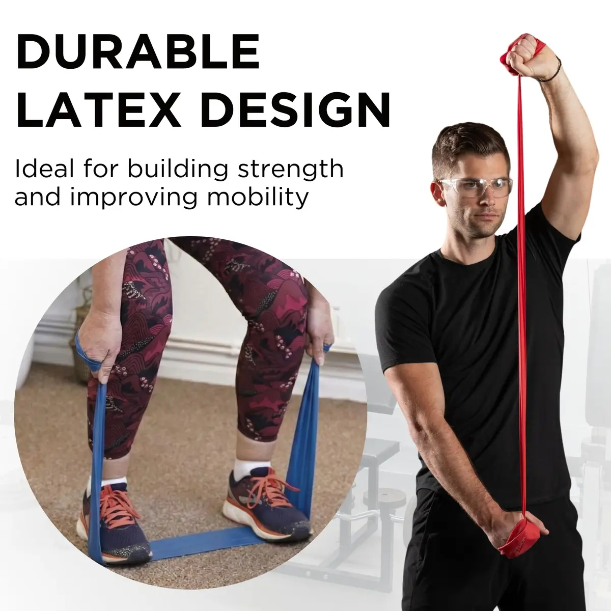 THERABAND Professional Latex Resistance Band Set, Pack of 7, 6 Ft | Full Body Strength & Rehab - view 4