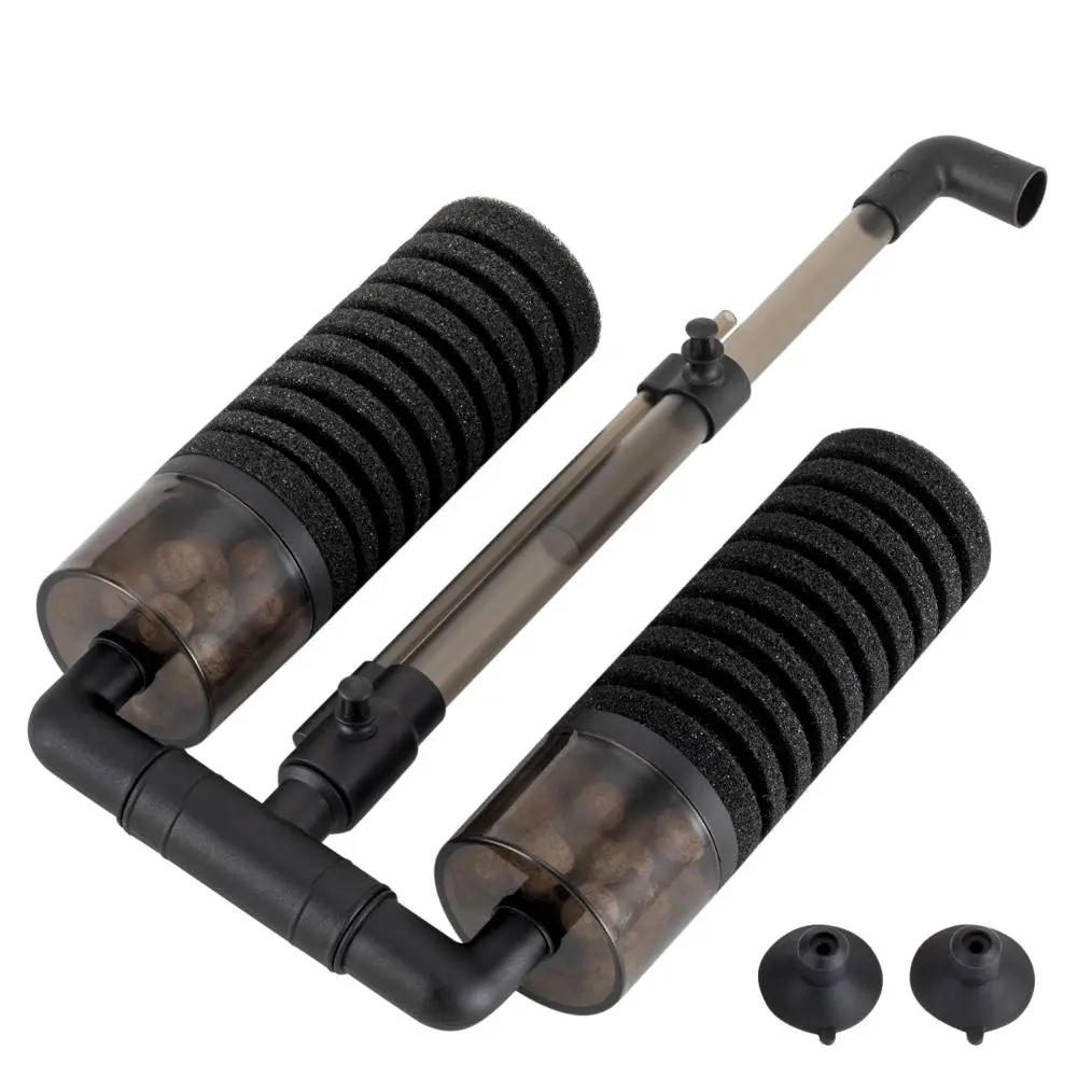 Hygger Aquarium Double Sponge Filter 6" x 9-13" | Bio & Physical Filtration for Fish Tanks - view 2