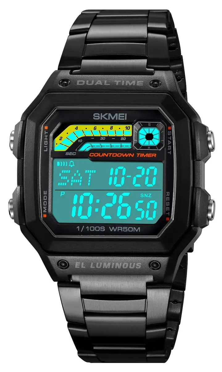 Gosasa Digital Sports Watch Medium | Multifunction Waterproof Unisex (33mm, Black) - main product image