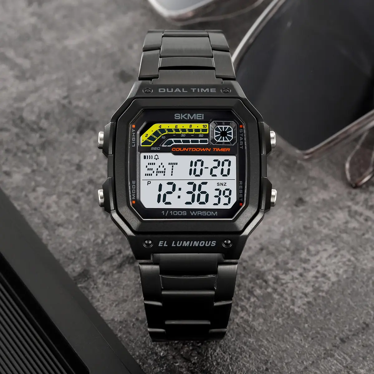 Gosasa Digital Sports Watch Medium | Multifunction Waterproof Unisex (33mm, Black) - view 3