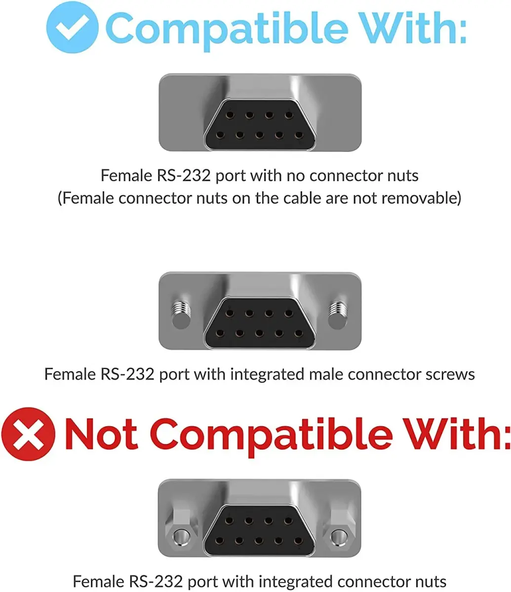Sabrent USB 2.0 to Serial DB9 RS232 Converter Cable 1.83m (6ft) | Prolific Chipset, Plug & Play - view 2