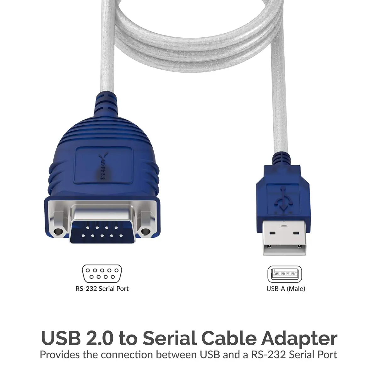 Sabrent USB 2.0 to Serial DB9 RS232 Converter Cable 1.83m (6ft) | Prolific Chipset, Plug & Play - view 3