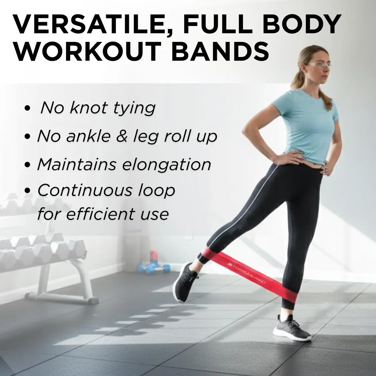 THERABAND Resistance Band Loop Set 12" (30.48cm) | 4-Pack for Strength Training & Stretching - view 6