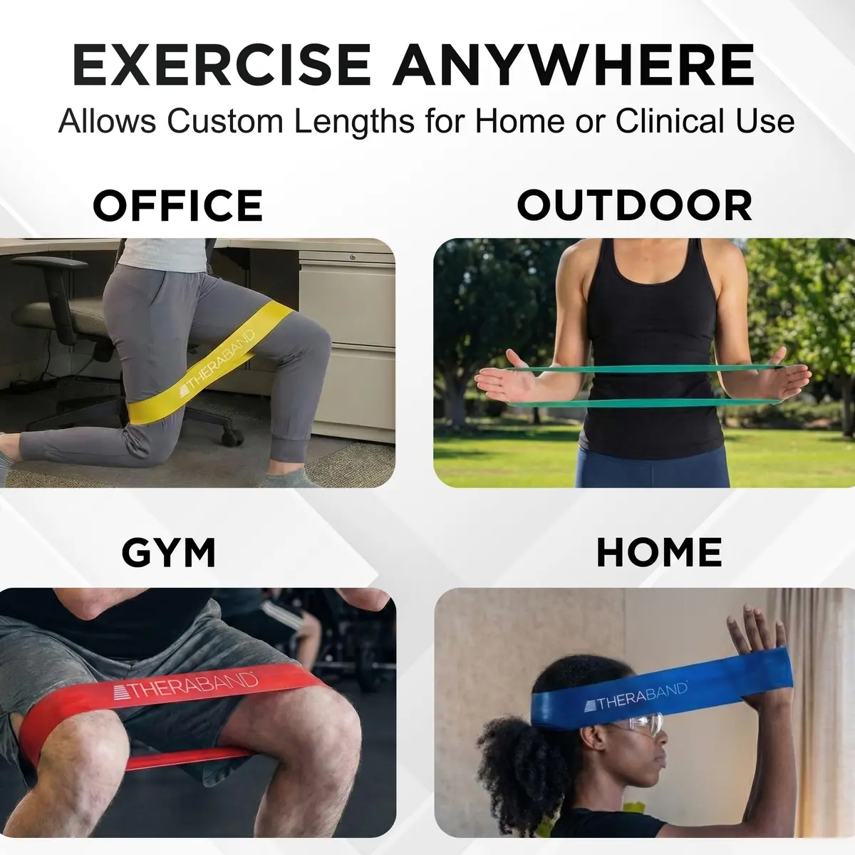 THERABAND Resistance Band Loop Set 12" (30.48cm) | 4-Pack for Strength Training & Stretching - view 7