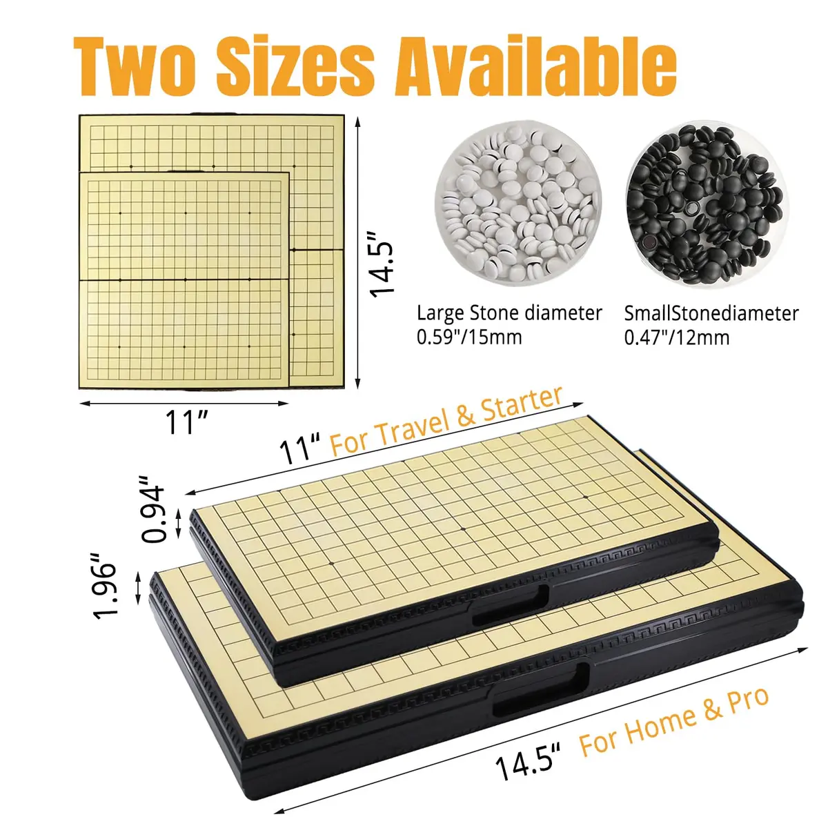 Luoyer 15 inch Go Game Set Magnetic Folding Board Game Portable Chinese Weiqi for Adults Travel - view 2