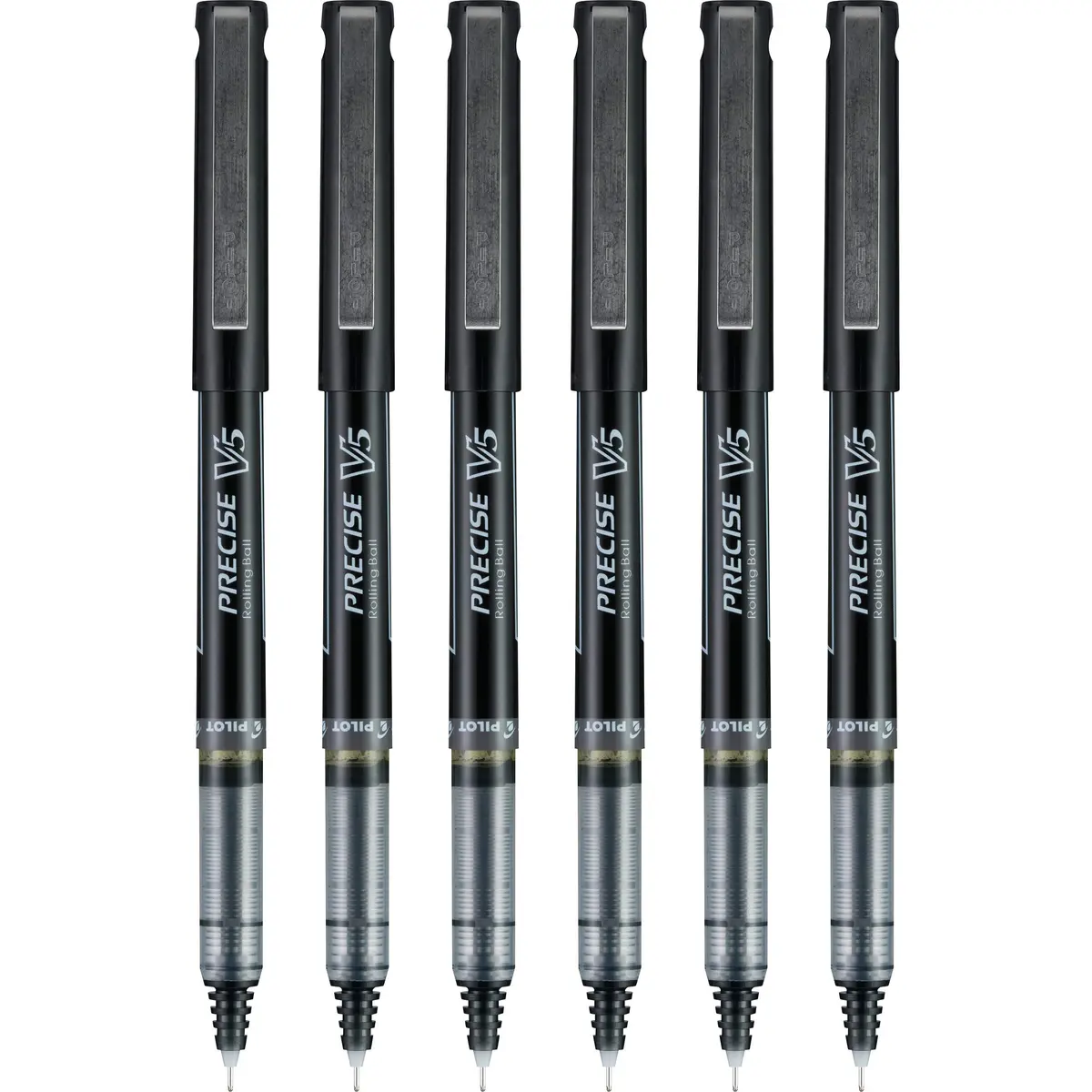 PILOT Precise V5 Extra Fine Point 0.5 mm Ballpoint Pen Pack of 6 | Precise, Smooth & Fade-Resistant - main product image
