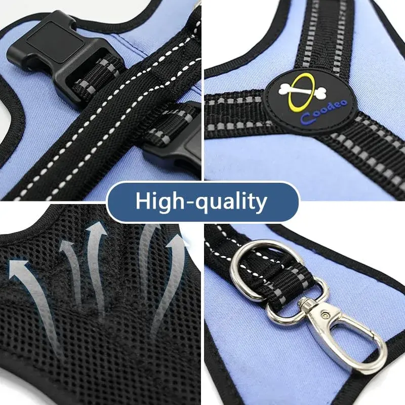 Coodeo Dog Lift Harness Full Body Support Sling for Large Dogs | Breathable Polyester Blend Blue L - view 8