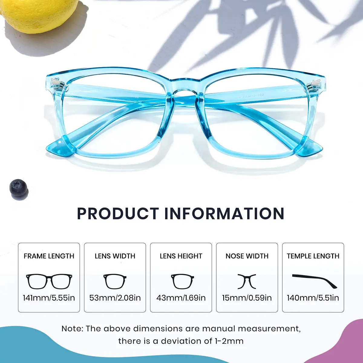 Cyxus Blue Light Blocking Glasses for Women Men Reduce Eye Strain | Stylish Square Frame & UV Protection - view 6