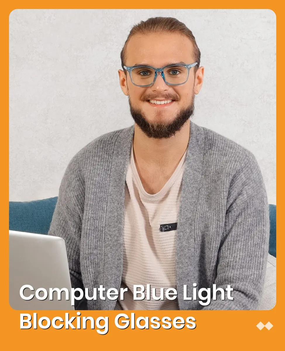 Cyxus Blue Light Blocking Glasses for Women Men Reduce Eye Strain | Stylish Square Frame & UV Protection - view 2
