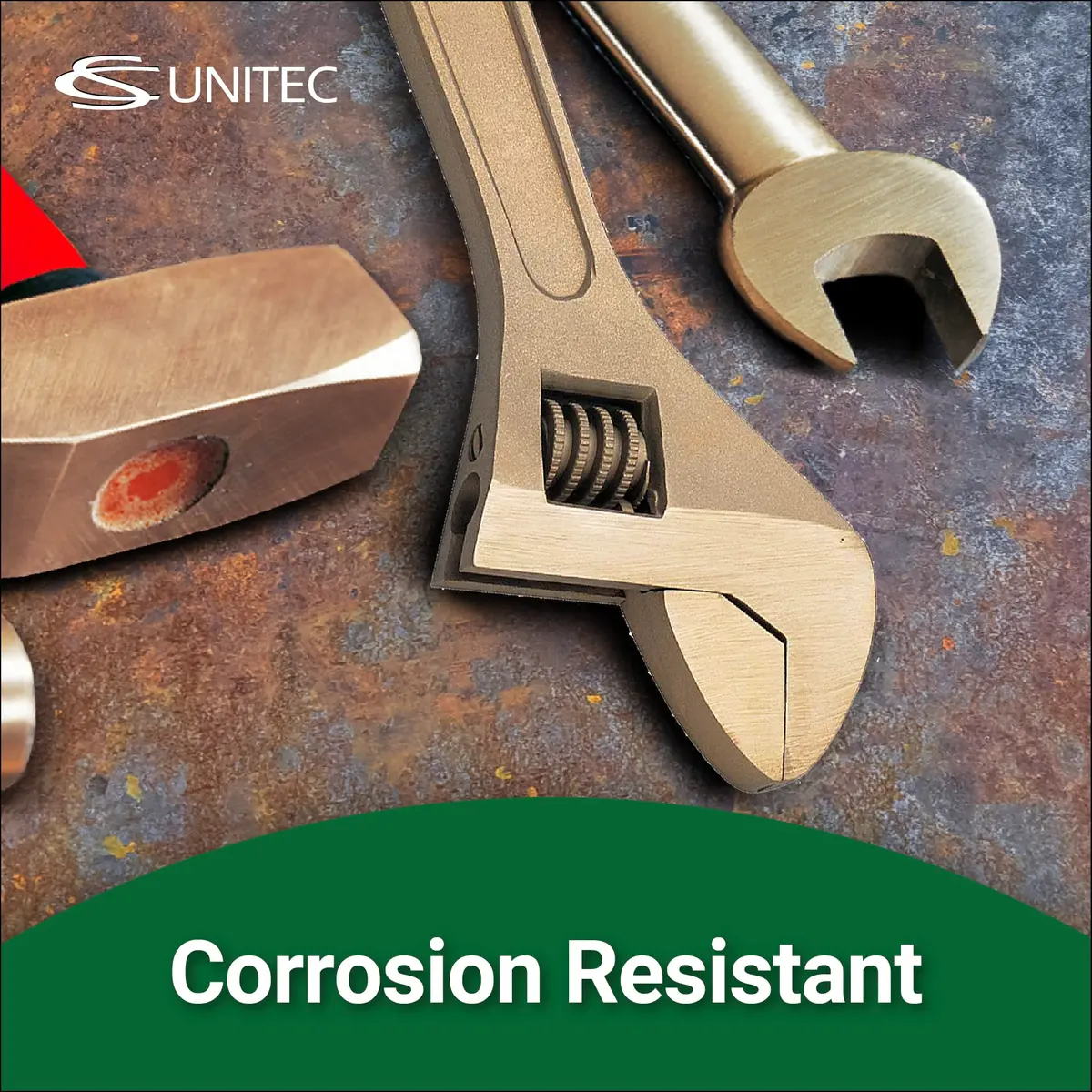 CS Unitec Non-Sparking Adjustable Wrench 6in (15.24cm) Aluminum Bronze Tool | TUV Certified Safety Wrench - view 6