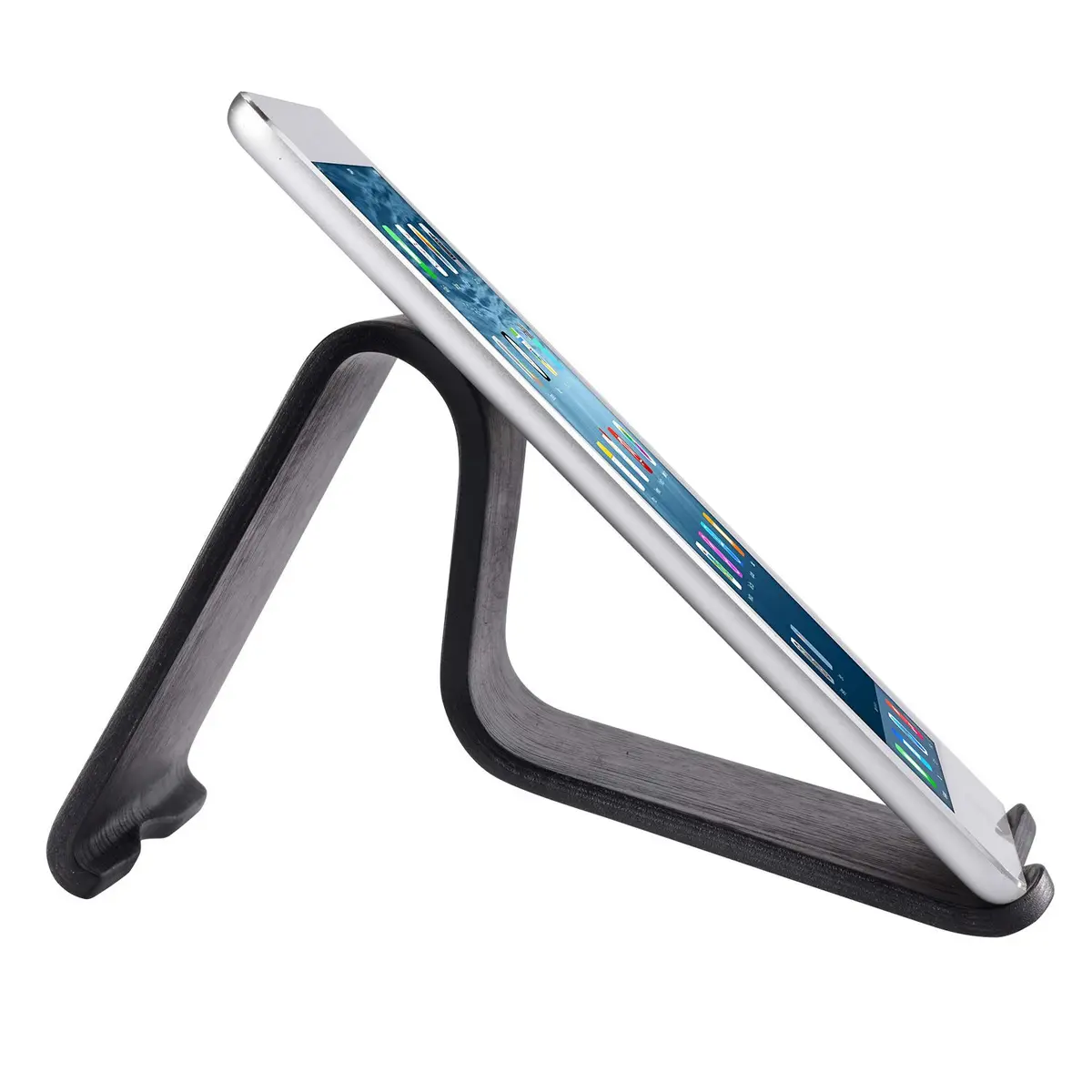 SAMDI Wooden Tablet Stand: Dock for iPad 2017 Pro 9.7, 10.5, Air Mini 2 3 4, Kindle, Tab, E-Reader, Other Tablets (4-13 inch) - Oak Wood Black | Versatile & Durable - view 5
