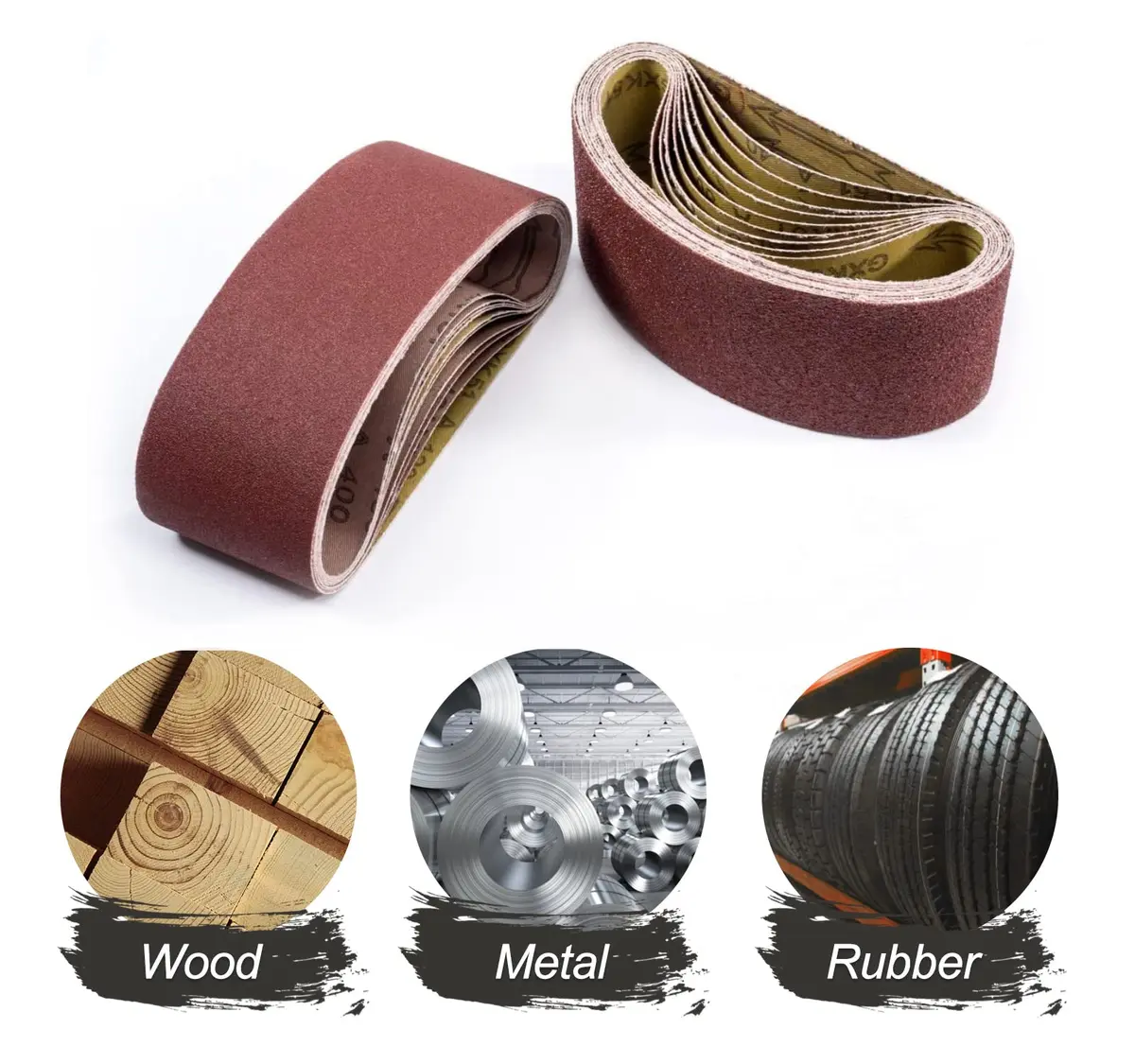 S SATC 3x18 Inch Sanding Belts 20-Pack | Aluminum Oxide Grit Assortment for Wood & Metal - view 5