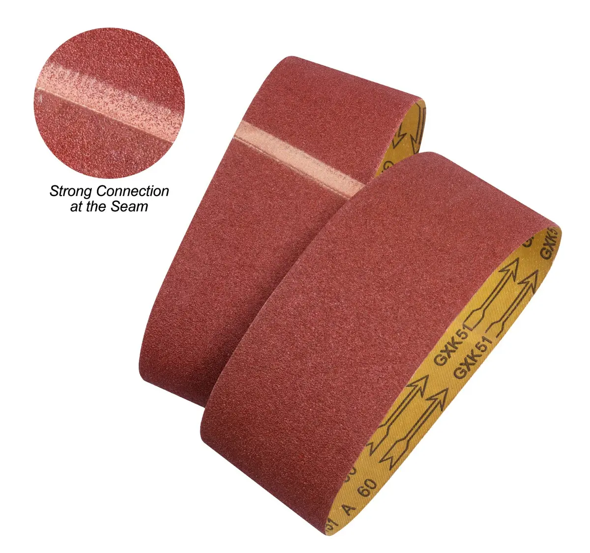 S SATC 3x18 Inch Sanding Belts 20-Pack | Aluminum Oxide Grit Assortment for Wood & Metal - view 4