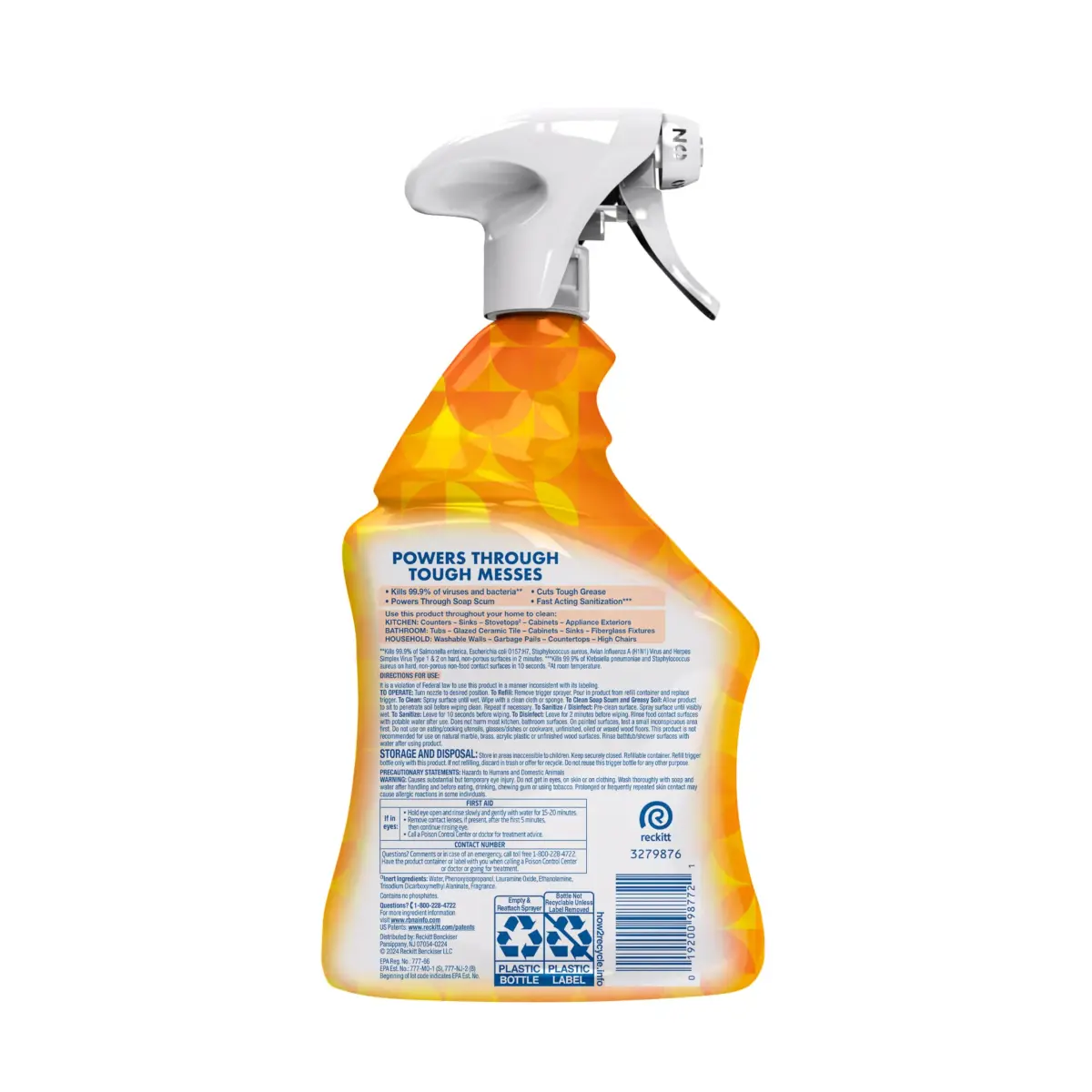 Lysol All Purpose Cleaner Spray, 2.27 kg (2 lb) Mango & Hibiscus Scent | Kills 99.9% of Viruses & Bacteria - view 8