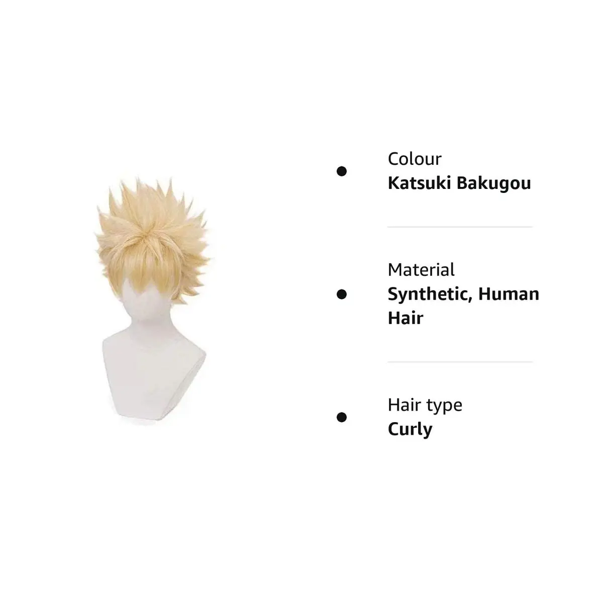 ZGNGLIZ Anime Cosplay Wig Short Blonde Synthetic Hair | Adjustable & Heat Resistant (70-120c) - view 2