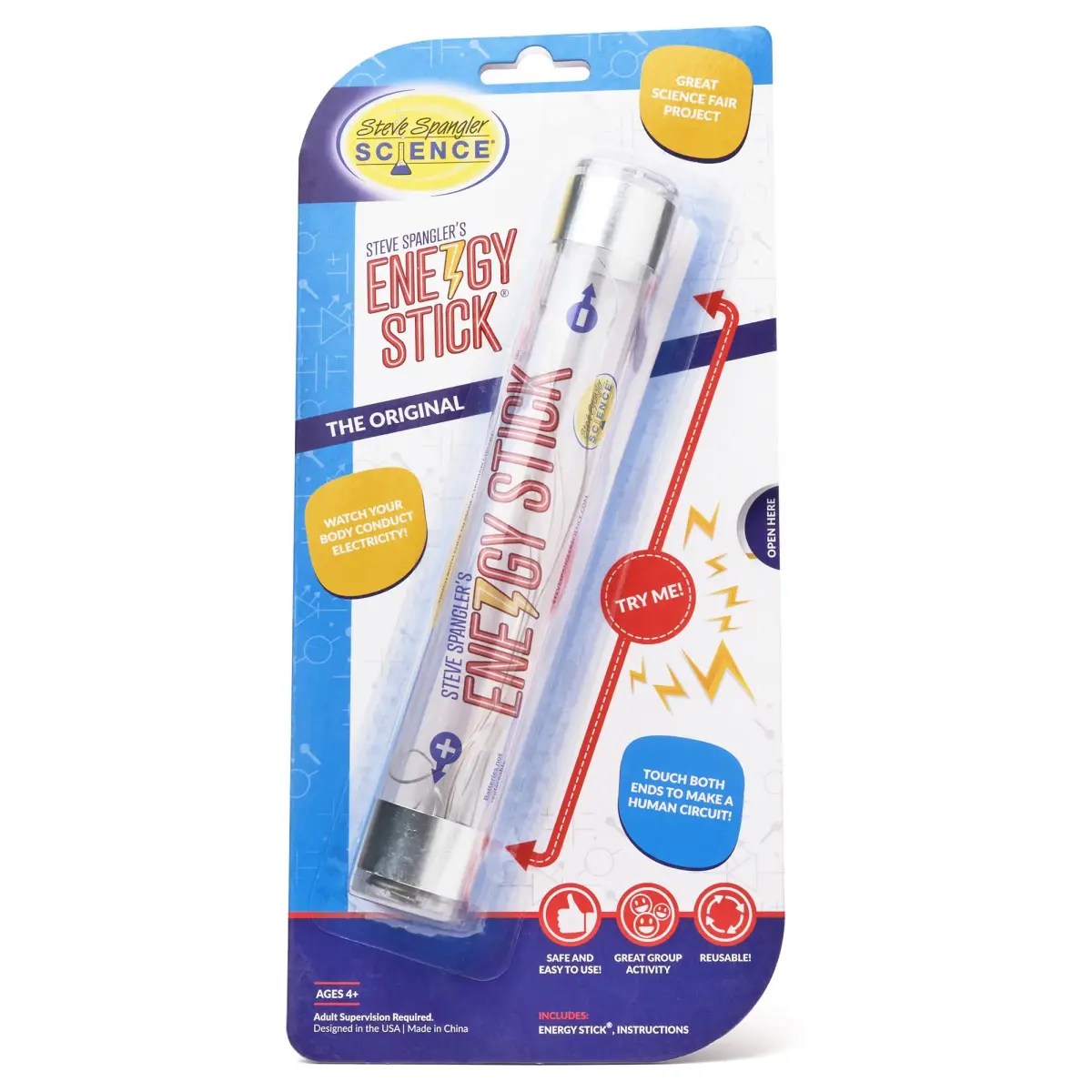Steve Spangler Science Energy Stick, Learn About Electricity - 1 Piece | Physics STEM Science Kit - main product image