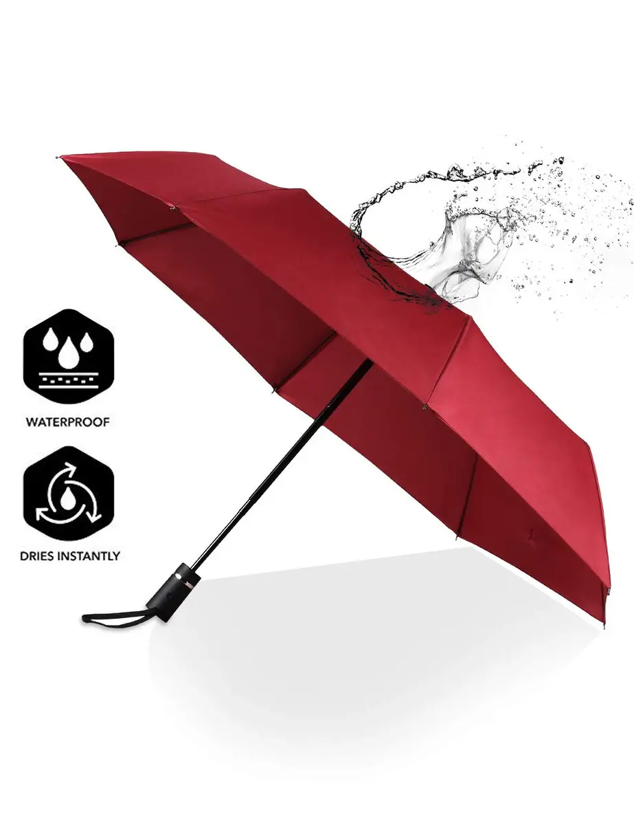 SY COMPACT Travel Umbrella - Windproof Automatic Compact Waterproof Umbrella 39cm (15.35in) | Lightweight & Durable for Travel & Car - view 3