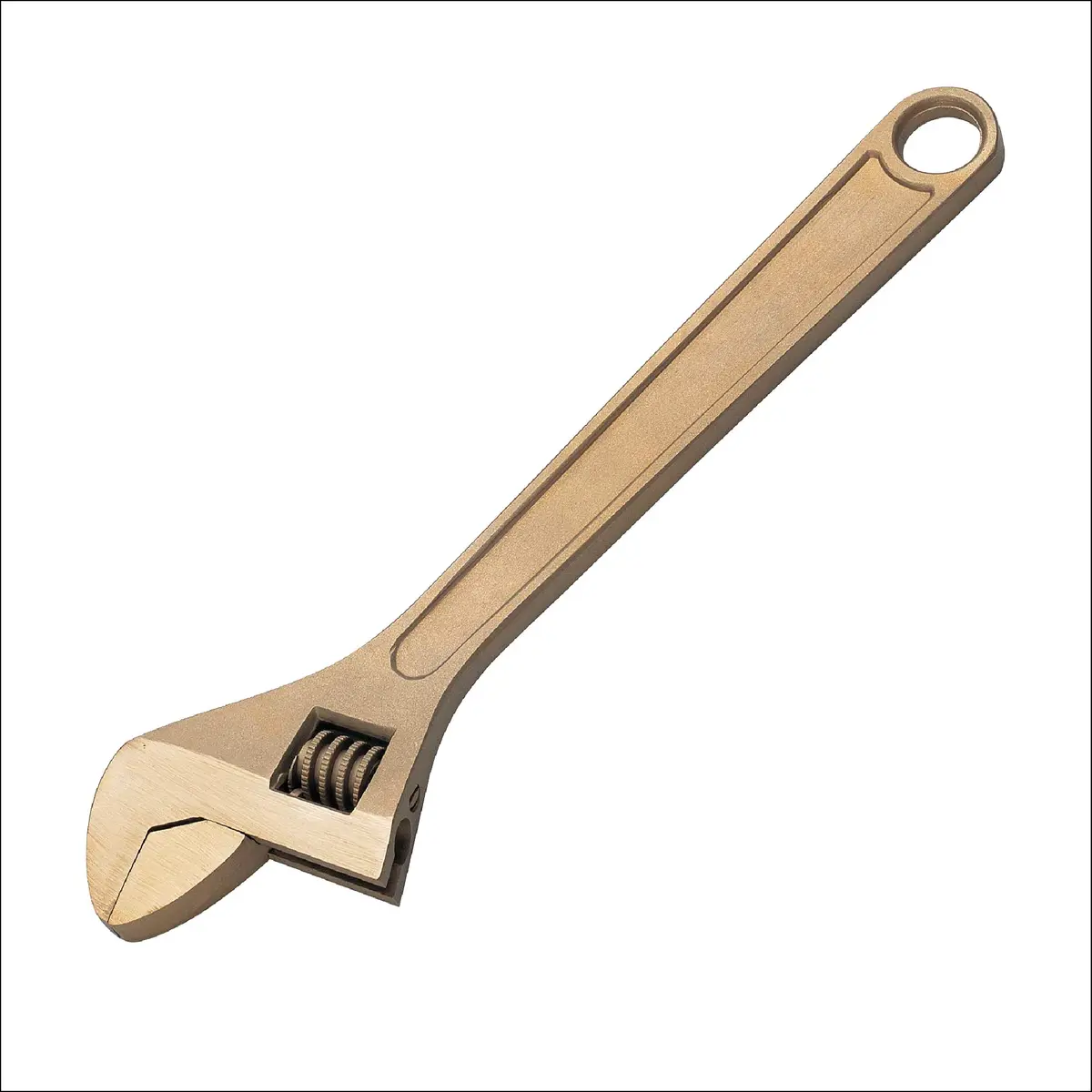 CS Unitec EX501-12A Non-Sparking Adjustable Wrench - 12 inch (30.48 cm), Aluminum Bronze, TUV Certified | Industrial Safety Tool for Hazardous Zones - main product image